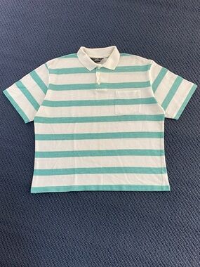Vintage 80s Sears Striped Polo Shirt